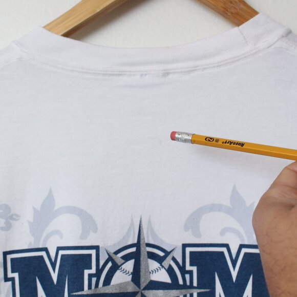 Seattle Mariners Shirt Men White Trader Joes Mom Tee - Picture 4 of 6